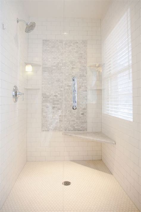Outside corner tile tile corner shelf tile shower shelf. Stunning walk-in shower with a subway tiled interior and ...