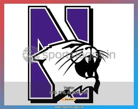 Northwestern Wildcats College Sports Vector Svg Logo In 5 Formats