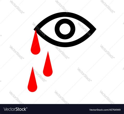 Blood Eye Icon On White Royalty Free Vector Image