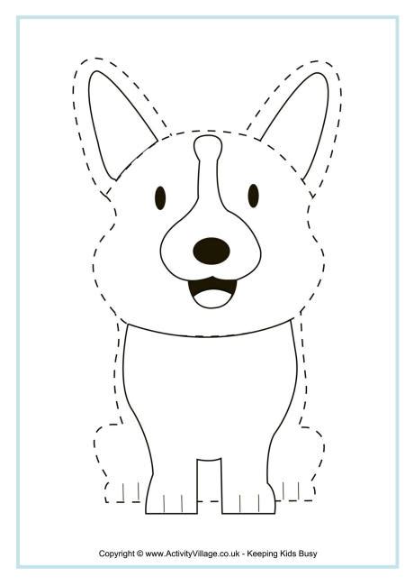 More mouse stories, more fancy houses, more pictures to color! Corgi Tracing Page