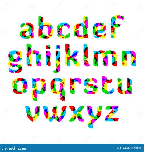 Bright Alphabet Stock Vector Illustration Of Object 51072607