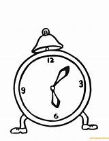 Alarm Charming Clock Coloring sketch template