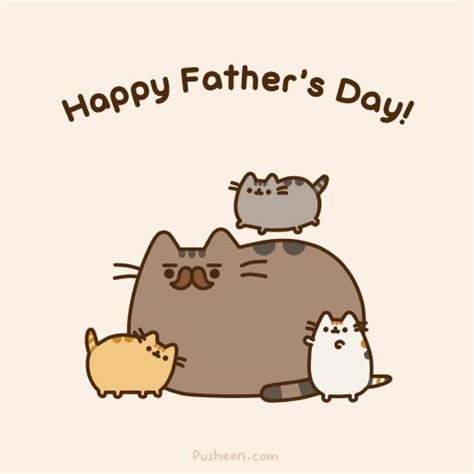 Happy Fathers Day Pusheen Cute Pusheen Cat Pusheen Love