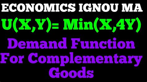 Demand Function For Complementary Goodsderivation Of Demand Function