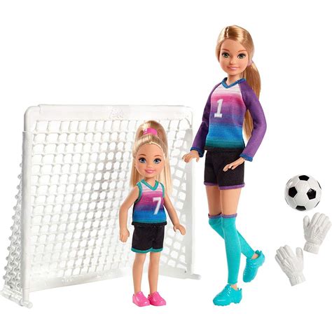 Barbie Team Stacie Doll And Chelsea Doll Soccer Playset In