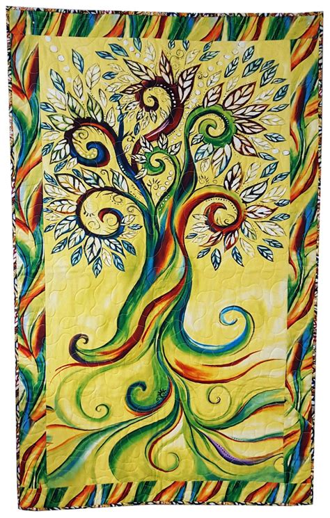 Art Quilt Wall Hanging Healing Tree Etsy Art Quilts Abstract Art