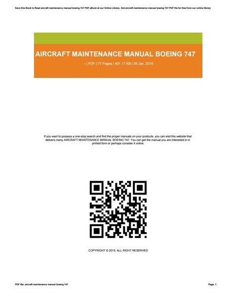 Aircraft Maintenance Manual Boeing 747 By Cutout7 Issuu