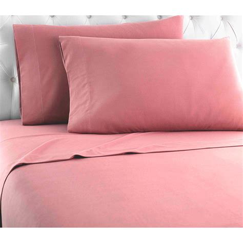 Micro Flannel® Solid Color Sheet Set Full Frosted Rose