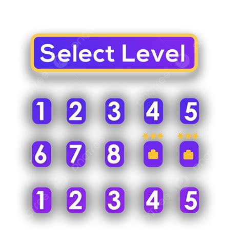 Level Select Vector Hd Png Images New Game Select Level Design New