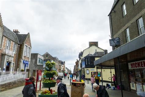 Fort William Old Town With Shops And Tourists Editorial Stock Image