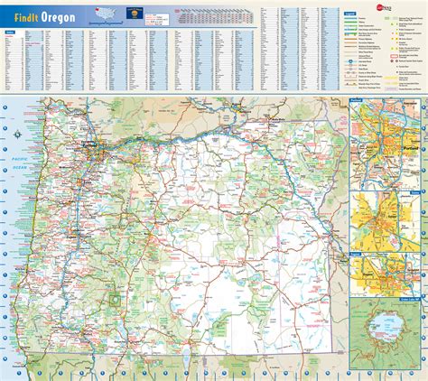 Large Roads And Highways Map Of Oregon State With National