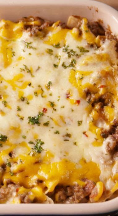 Cheesy Taco Bake Recipe Baked Tacos Recipe Taco Bake Ground Beef