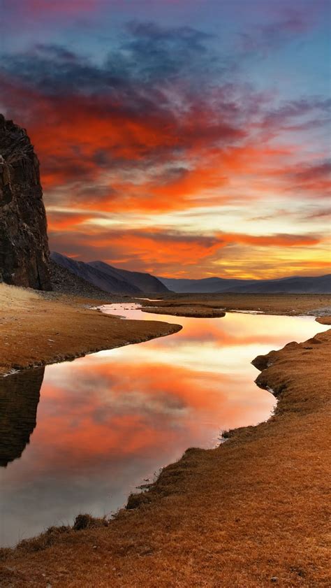 Gobi Desert Mongolia Nature Beautiful Nature Desert Sunset
