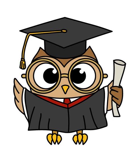An Owl Wearing Glasses And Holding A Diploma