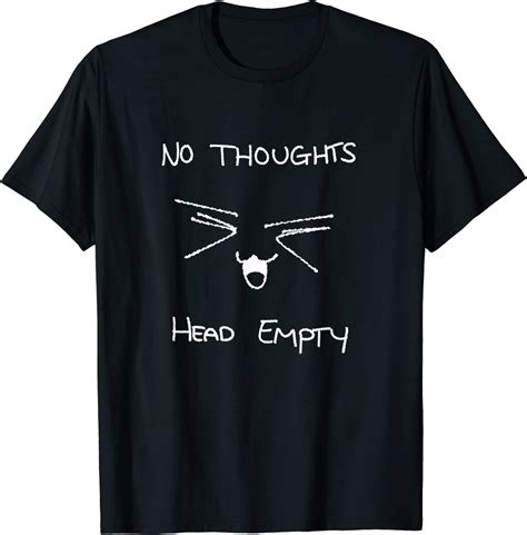 No Thoughts Head Empty Funny Meme T Shirt Uk Clothing