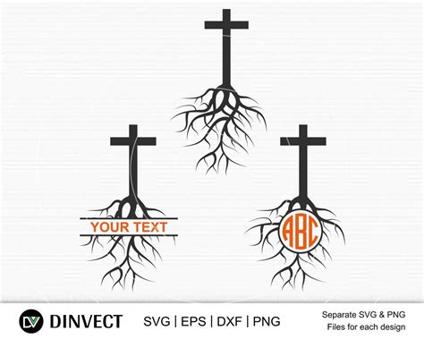 Roots Svg Roots Monogram Svg Church Sunday Monogram Chrisitan Cross