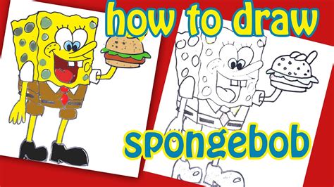 After inking in illustrator, i exported the line art into photoshop. Art painting for kids: how draw SpongeBob step by step ...