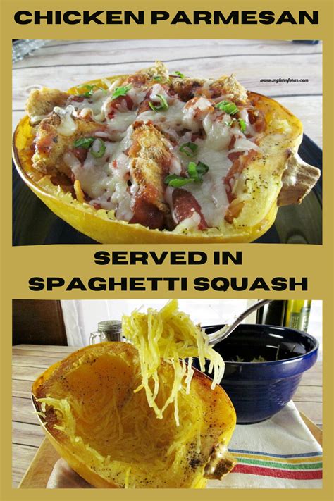 I consider that a win! Spaghetti Squash Chicken Parmesan - My Turn for Us ...