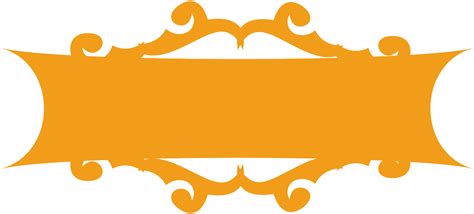 Download Fancy Design Orange Banner Blank Decoration Bordes Para
