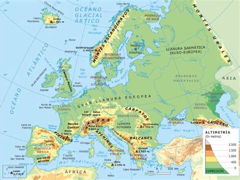 Mapa De Europa Político Físico Y Mudo Para Imprimir A4 Y Estudiar