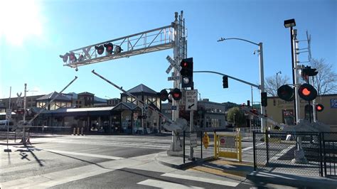 Railroad Crossings With Pedestrian Gates Compilation Usa Railroad