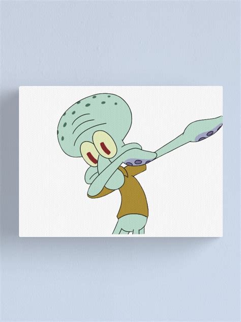 Squidward Dab Canvas Print For Sale By Sparksflyhigh Redbubble