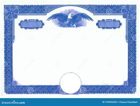 Certificate Border With American Eagle On Top Stock Illustration