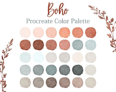 Boho Farbpalette Farbpalette Farben Procreate Boho | Etsy in 2021 | Red colour palette, Beige ...