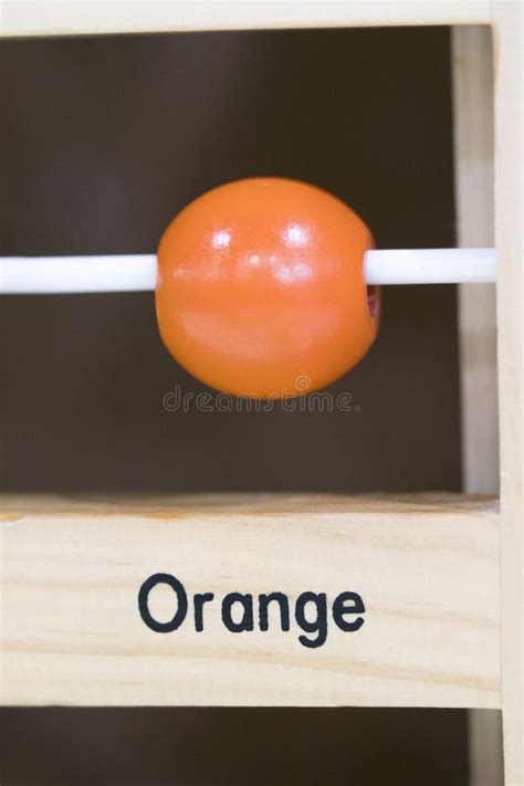 Orange Color Wooden Toys To Learn And Play Stock Photo Image Of