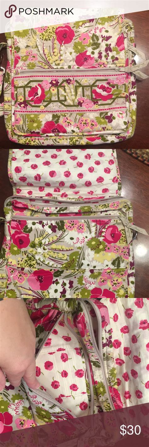 Regular abstract floral pattern yellow, pink. Vera Bradley Floral Satchel in 2020 | Satchel, Vera ...