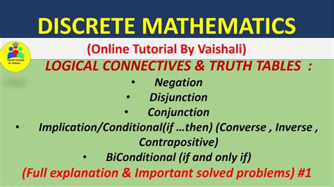 Discrete Mathematics Proposition Logic And Logical Connectives Truth