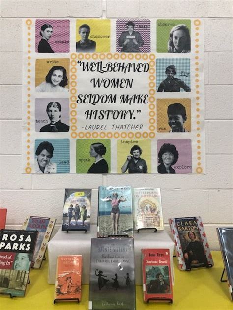 Women S History Month Library Display Womens History Month Women History Month Bulletin Board