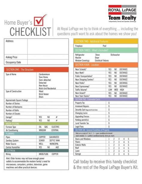 Checklist For Home Buyers Jeff Greenberg Ottawa Real Estate