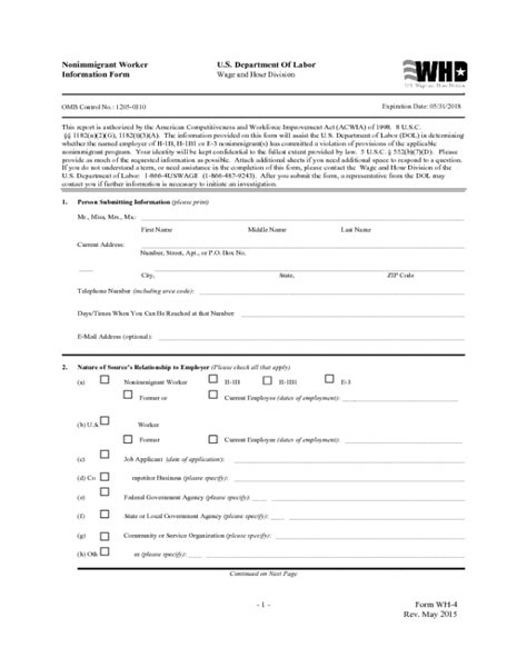 Wh 380 F Form Fillable Printable Forms Free Online
