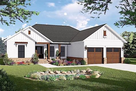 The secondary bedrooms and a recreation room will be built into the basement floor program even though the master suite and living spaces are upstairs. Ranch Home Plan - 3 Bedrms, 2 Baths - 1600 Sq Ft - #141-1316