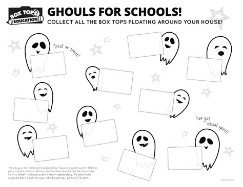 There are multiple types of worksheets for kids that tackle all of these issues. October Boxtop Collection Sheet - A4 Shenanigans