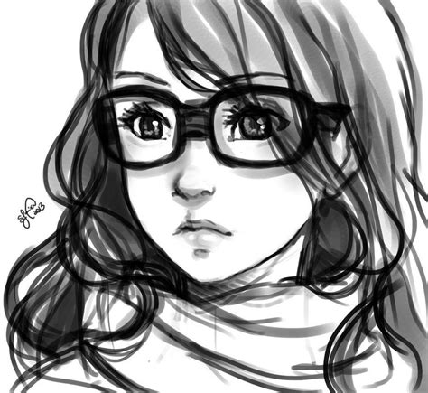 Cute Girl Glasses Drawings Girl With Glasses Sketch By Lukia Lokelani