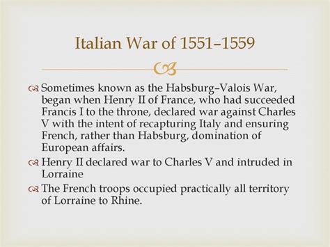 Italian Wars 1494 1559 Online Presentation