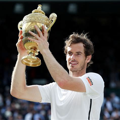 Andy Murray Lifts The Wimbledon 2016 Trophy After Winning Mens Singles Finals