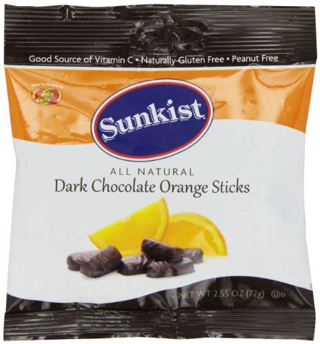 Jelly Belly Sunkist Dark Chocolate Sticks Orange 255 Ounce Pack Of