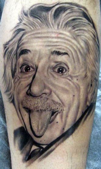 Albert Einstein Portrait By Carlos Rojas Tattoonow