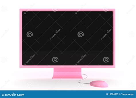 Pink Monitor Stock Illustration Illustration Of Technology 10024069