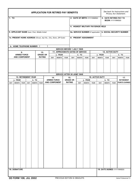 2002 Form Dd 108 Fill Online Printable Fillable Blank Pdffiller