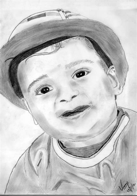 And don't worry, there are lots of fun ways to teach this fine motor skill. Pencil Sketch of A Cute Baby | DesiPainters.com