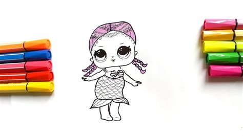 How To Draw Lol Merbaby Lol Mermaid Doll Diy Как нарисовать Merbaby