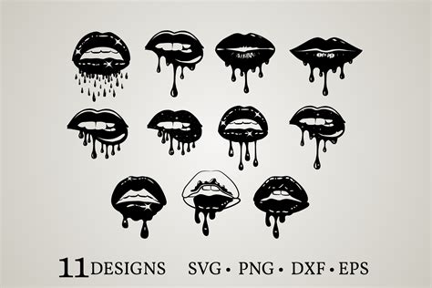 Dripping Lips Bundle Graphic By Euphoria Design · Creative Fabrica
