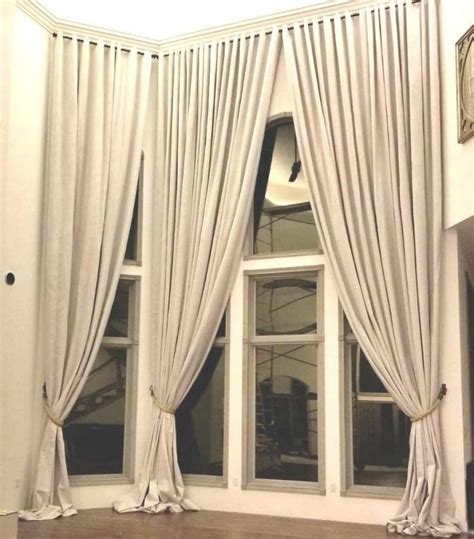 100 Blackout Extra Long Linen Curtain 7 24 Ft Length Ikiriska
