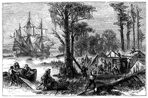 Jamestown Arrival 1607 Nthe Arrival Of The First English Colonists At