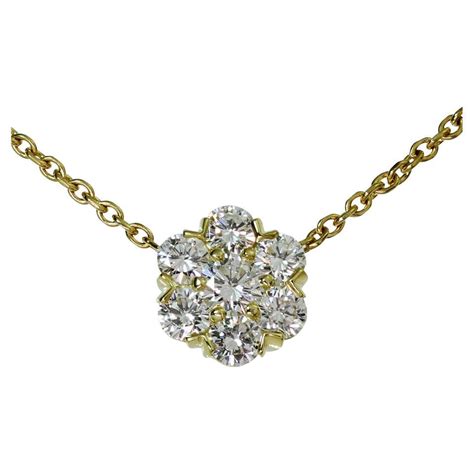 Cartier Diamond Yellow Gold Horseshoe Pendant Necklace For Sale At