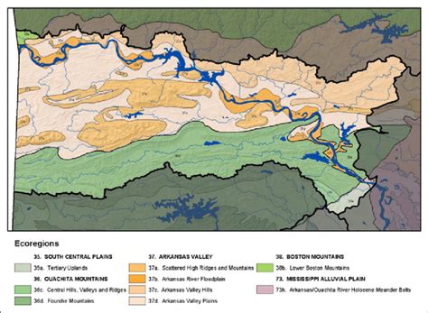Ecoregions In Relation To The Arkansas Valley Wetland Planning Region